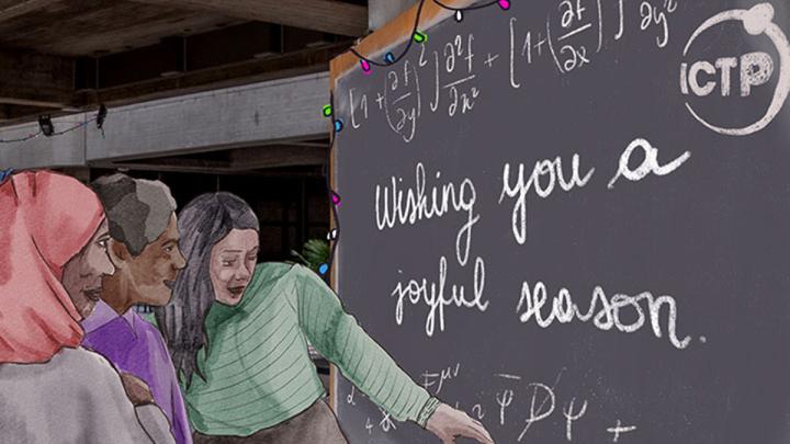 students at blackboard
