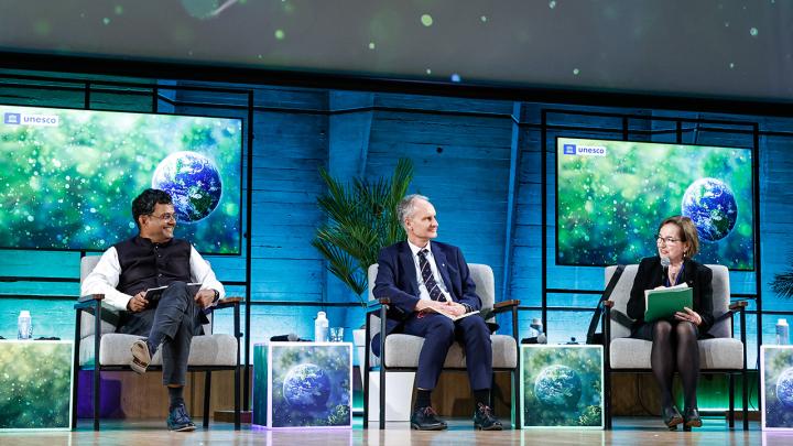 Atish Dabholkar at the first global event of the International Decade of Science for Sustainable Development at UNESCO HQ, Paris